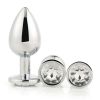 Gleaming Love Sølv Buttplug Sæt