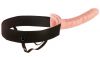 10" Flesh Hollow Strap-on
