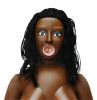 Sexdukke "Tyra" med 3D-ansigt og langt hår