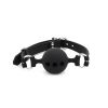 Ball Gag med Huller  Blød Silikone 45 mm  Sort