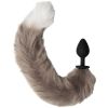 Icon Brands Foxy Rævehale Buttplug       - SølvHvidSort