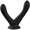 Sinful Double Joy Silikone Dobbelt Dildo     - Sort