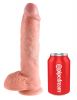 Dildo âKing Cock 10 Zoll Ballsâ, 27 cm, med testikel