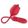 Teazers  -  Rose Thrusting Dildo Vibrator  -  Red