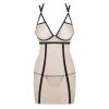 Obsessive Nudelia Chemise og G-Streng Nude - S/M