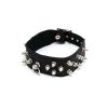RIMBA Bondage Play Læder Halsbånd med Spikes - M/L