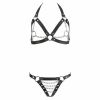 Zado Fetish Læder Bikini med Kæder